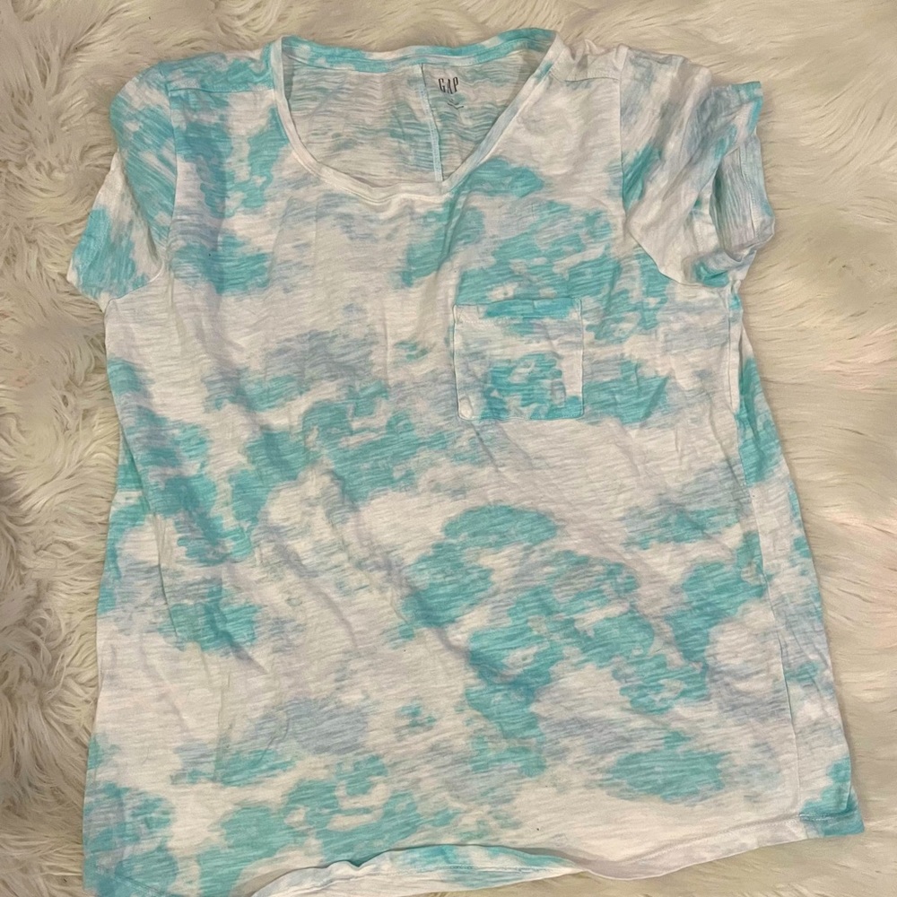Gap ladies tie dye burnout tee, size large